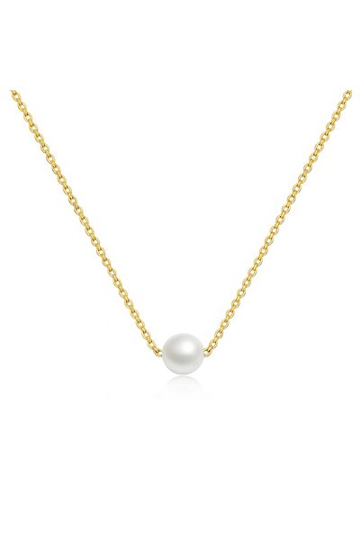 OEM Colier Pearl Drop auriu, din oțel inoxidabil, placat cu aur 18K
