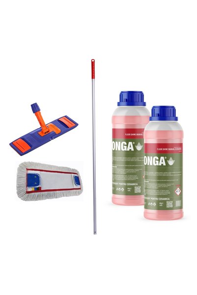 Konga Set complet pentru curățarea podelelor: 2x Detergent 1L cu parfum de fl...