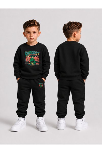 LORVEX Children's Winter Printed 3-Ply Brushed Inside Crew Neck Sweatshirt an...