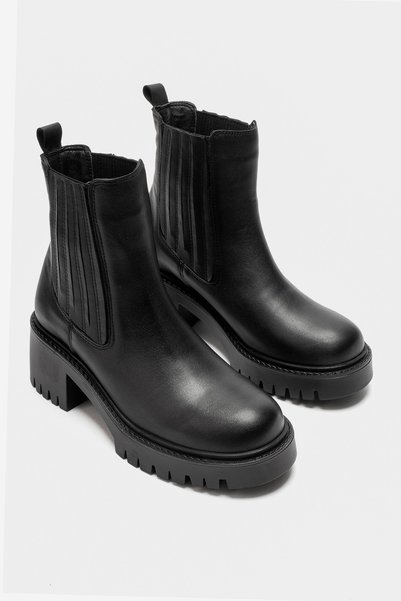 PASSAGE SHOES Γυναικεία μπότες καθημερινής χρήσης με τακούνι από γνήσιο Δέρμα...