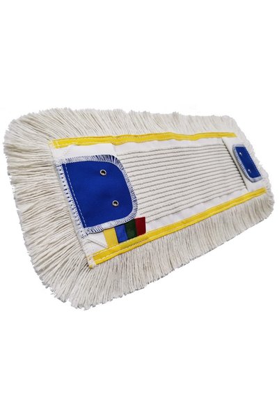Konga Mop profesional plat Galben cu urechi si buzunare, 100% bumbac, 190gr, ...