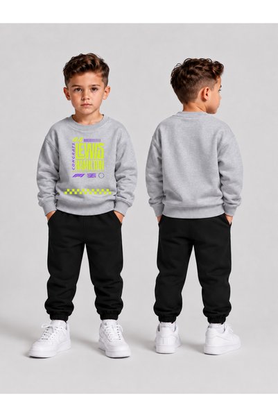 VODEXA Children's Printed Winter Sweatsuit Top and Bottom Set: 3-Ply Brushed ...
