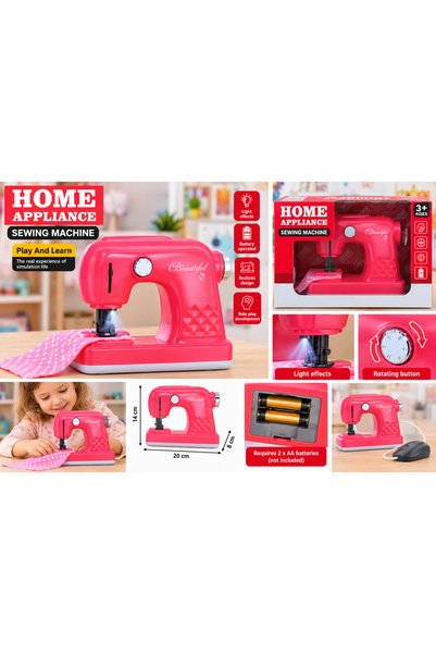 Generic Brand Mașină de cusut de jucărie pentru copii, Home Appliance, cu bat...