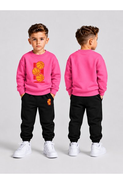LORVEX Children's Winter Printed 3-Ply Brushed Inside Crew Neck Sweatshirt an...