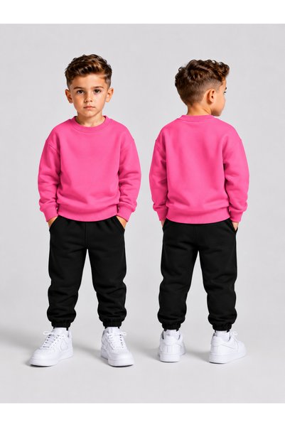 LORVEX Children's Winter Sweatsuit Set—Unprinted, 3-Ply Brushed Inside Crew N...