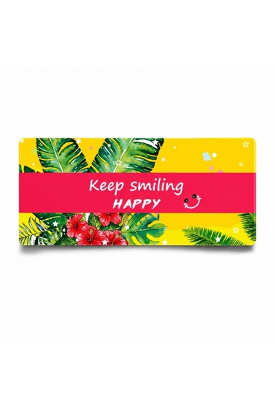 LUXER Mousepad Gaming Keep Smiling 100 x 50 cm, Baza Cauciucata si Cusaturi l...