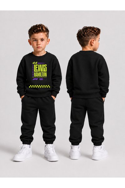 LORVEX Children's Winter Printed 3-Ply Brushed Inside Crew Neck Sweatshirt an...