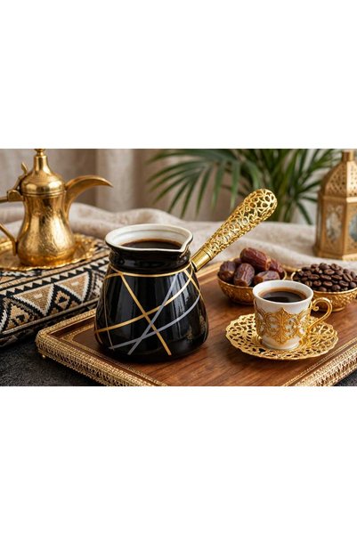 Generic Brand Coffee Pot, Perslan, Diameter 7cm, Height 9cm, Length 17cm.