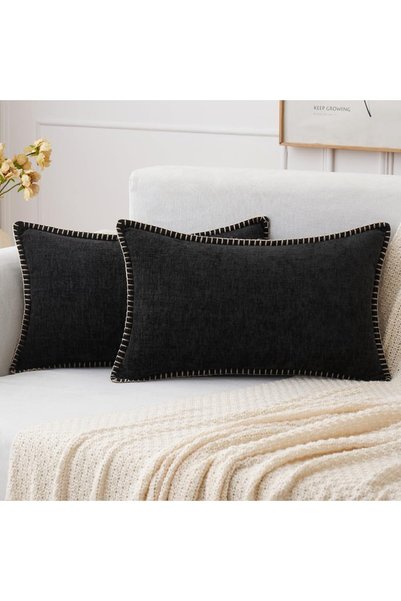 Generic Brand Decorative Throw Pillow Covers 30x50CM Set of 2 Lumbar Faux Che...