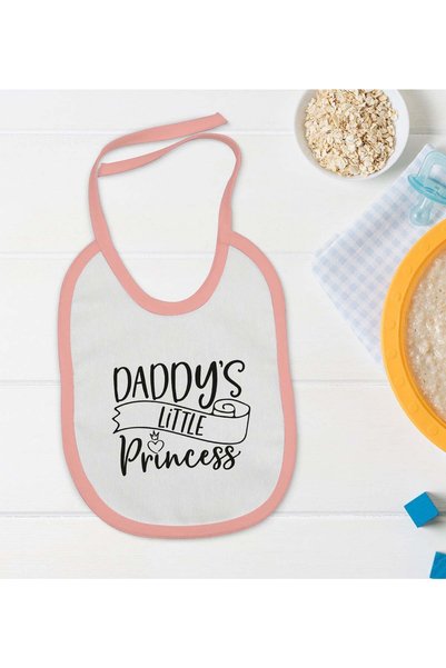 Bk Gift BK Kids "Daddy's Little Princess" Pink Baby Bib