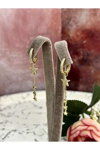 XUPING JEWELRY Modal Design Stainless Steel Women's Earrings with Multi-Star ...