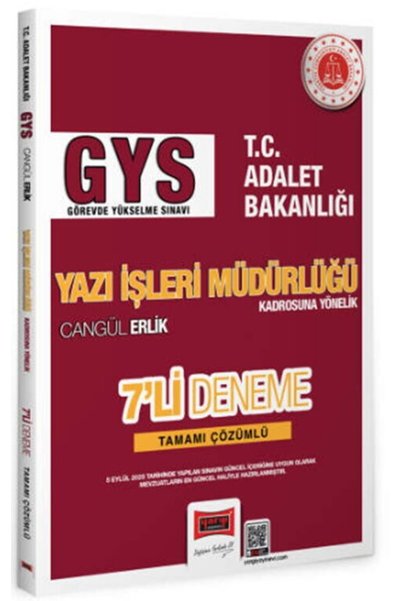 Yargı Yayınları 2027 GYS T.C. Adalet Bakanlığı Yazı İşleri Müdürlüğü Kadrosuna Yönelik Tamamı Çözüm