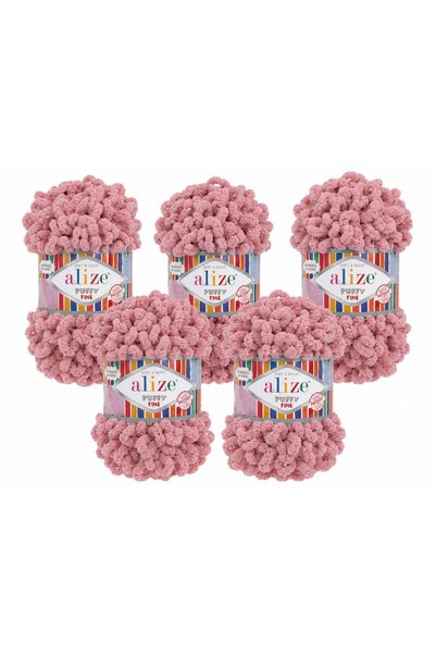 Alize (5 τεμάχια) Puffy Fine (ΛΕΠΤΟ) Νήμα για πλεκτό με τα χέρια, συσκευασία ...