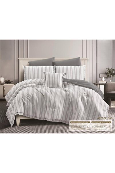 NAJMA Nafreen Bedspread with Plaid Design Luxury 7 Pieces 230X250