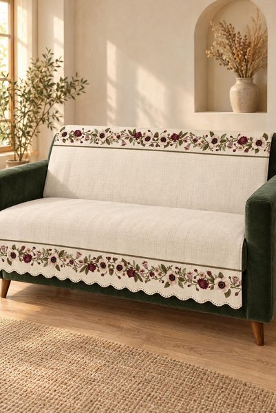 ALANUR Multi-Purpose Velvet Sofa Cover with Non-Slip Sponge 165X215 cm Modern...