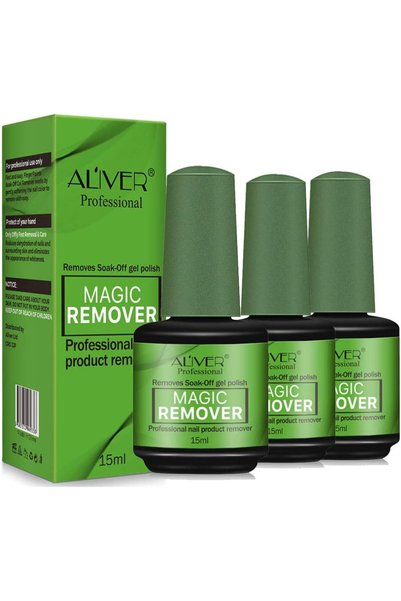ALİVER مزيل طلاء الأظافر الجل، (3 قطع) يزيل طلاء الأظافر الجل بسهولة وسرعة، م...