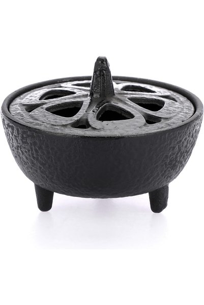 Paporich Vintage Tripod Incense Burner Holder with Lid, Cast Iron Incense Hol...