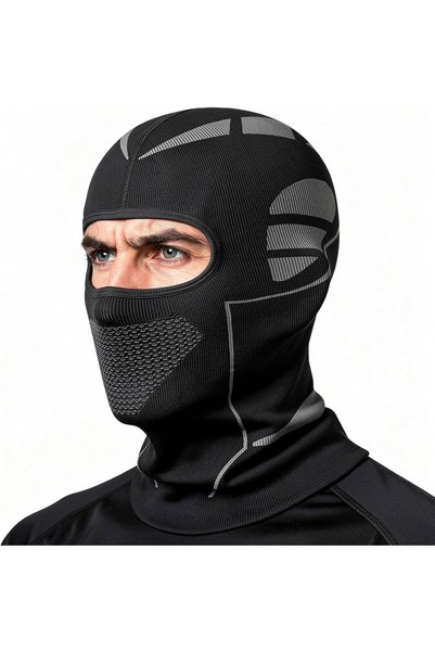 TERRIFI Full Face Balaclava Mask, Elastic 3D Knit Face Cover with Vent Holes,...
