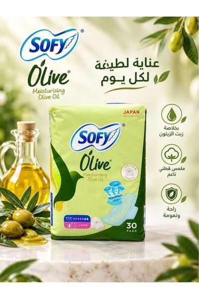 sofy Feminine Sanitary Pads Olive ,30 Pads