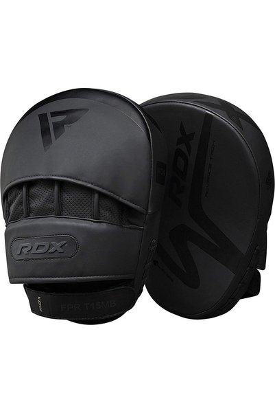 RDX Boxing Pads Focus Mitts | Matte Black ConvEX Skin Leather Curved Hand Pad...