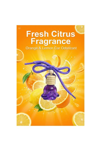 ZenithLC Odorizant auto Little Bottle cu dop de lemn 5ml, aroma Citrice