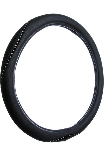 Custom Accessories 38466P Black Rope Bling TPE Core Steering Wheel Cover