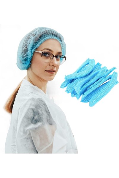 SYOSI 100 Pack Hair Nets, 21" Disposable Nonwoven Bouffant Caps Hair Net for ...