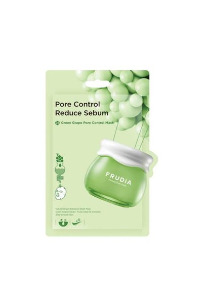 FRUDIA Green Grape Mask for Oily Skin - Pore Control Reduces Sebum, 20 ml