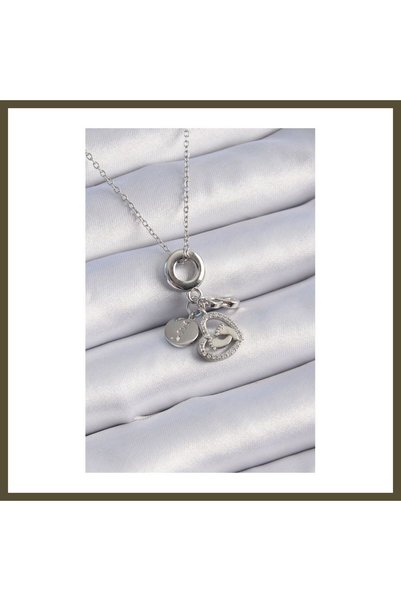 northcity n 316L Stainless Steel Silver-Colored Zircon Stone Embellished Char...