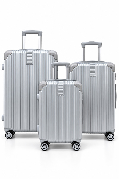 VORTA 3 Piece Travel Luggage Set Abs Fiber Material Durable 360 Degree Spinne...