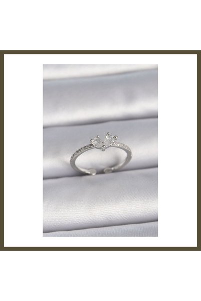 northcity n Silver-Tone Rice-Patterned Adjustable Zircon Ring for Women, Mode...