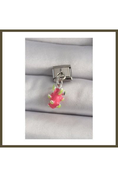 northcity n 316L Steel Silver-Colored Dragon Fruit-Shaped Nomination Charm BX