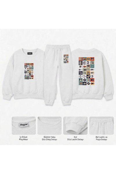 playwear Team Sweatshirt - Music Genres v3 - Printed for Girls, Boys, and Kid...