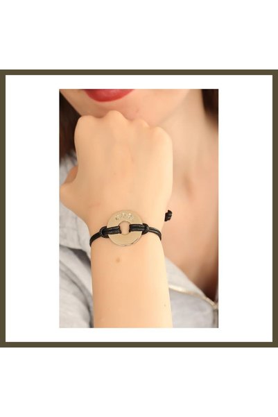 northcity n COOL (Stylish) Black Leather-String Unisex Mood Bracelet BX