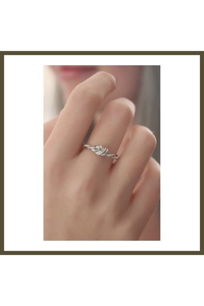 northcity n Silver-Colored Rope Knot-Style Women's Ring BX
