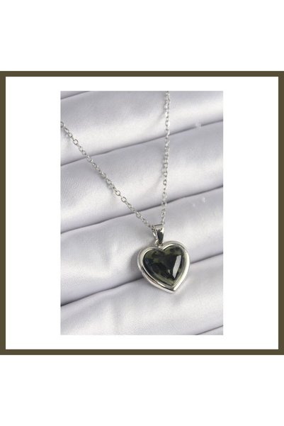 northcity n 316L Stainless Steel Silver-Colored Necklace with Green Enamel fo...