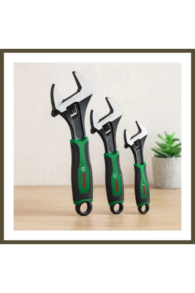northcity n 3-Piece English Keychain Wrench and Adjustable Wrench Set (6"–8"–...