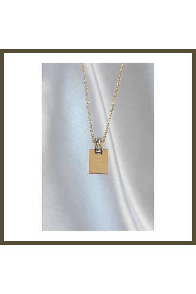 northcity n 316L Stainless Steel Chain, Gold-Colored, Zircon-Set "Love Letter...