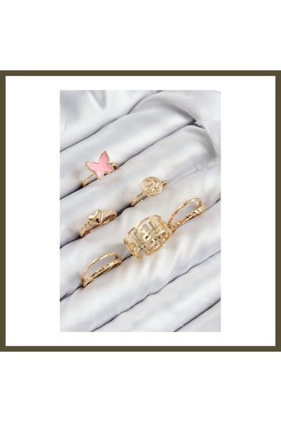 northcity n Rice Butterfly and Modal Women's Ring Set BX