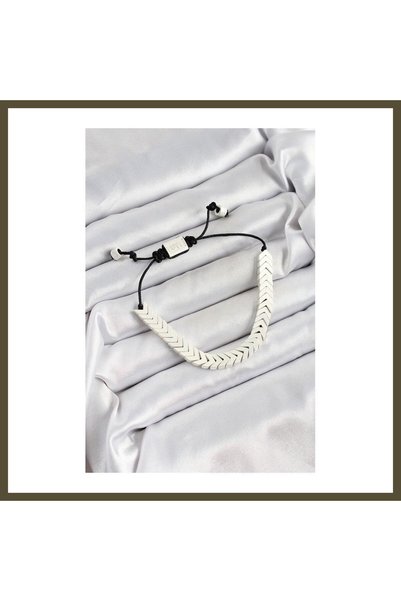 northcity n White Juju Women's Bracelet with Rice-Shaped Charms and Elevator ...