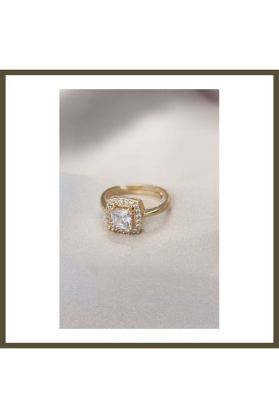 northcity n Gold Baguette and Zircon-Set Square Ring BX