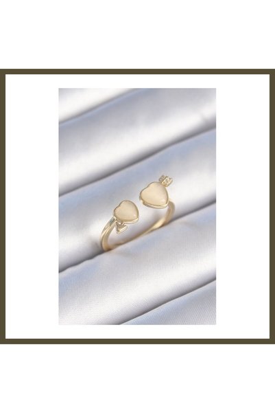 northcity n Gold-Toned White Enamel Women's Ring BX