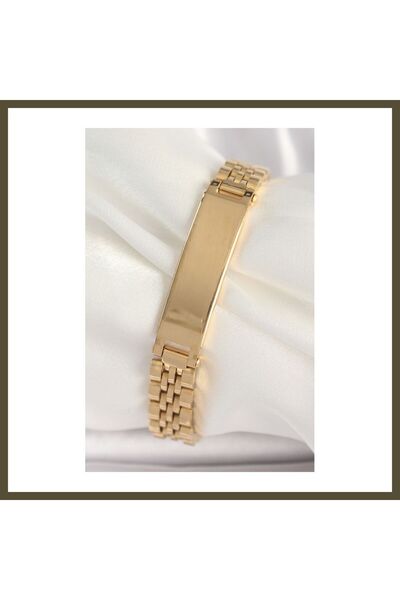 northcity n 316L Stainless Steel Gold-Colored Chain Name Tag-Style Men's Brac...