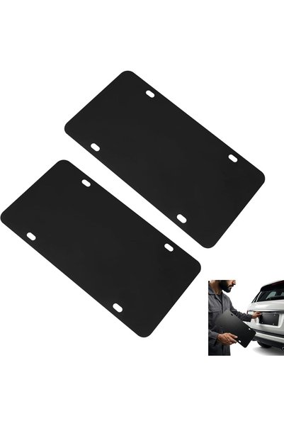 TERRIFI Stainless Steel License Plate Reinforcement, 2 Pcs 12" x 6" Heavy Gau...