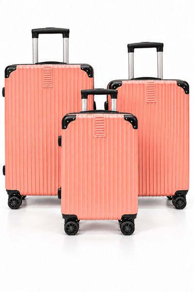 VORTA 3 Piece Travel Luggage Set Abs Fiber Material Durable 360 Degree Spinne...
