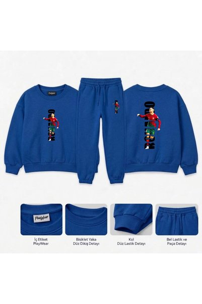 playwear Team Sweatshirt with "Ronaldo" Print for Girls, Boys, and Kids—Crew ...