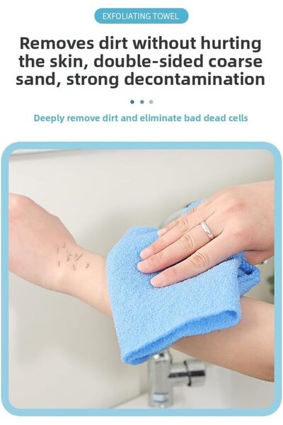 AXIYIBZI 4pcs Exfoliating Back Washers Scrub with Handles Japanese Body Scrub...
