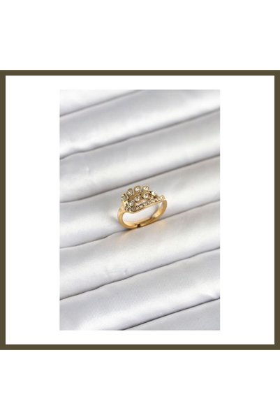 northcity n 316L Steel Gold-Colored Zircon Stone Women's Ring Model BX