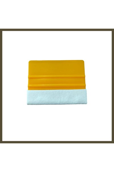 Generic Brand Wool-Padded Checked Ragle Foil Glass Film Application Tool, Yel...