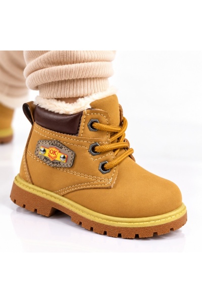 Superbaby Пухкави ботуши, Модел OK Fashion, Кафяв, За момчета, Еко кожа